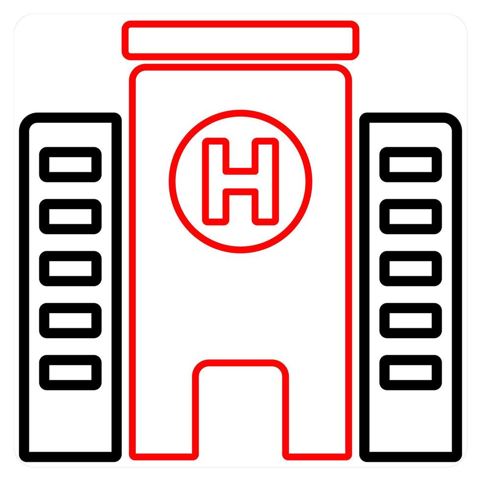 Hospital and clinic icon concept vector