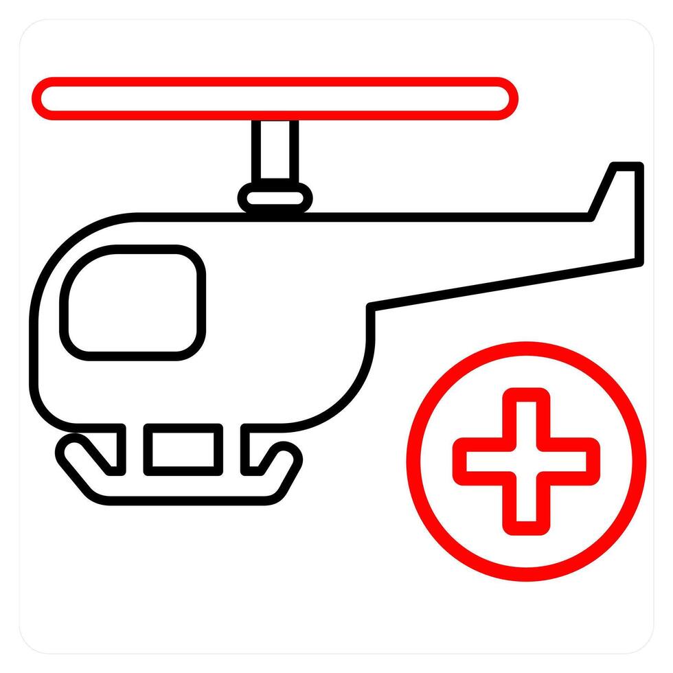 Air Ambulance and air iocn concept vector