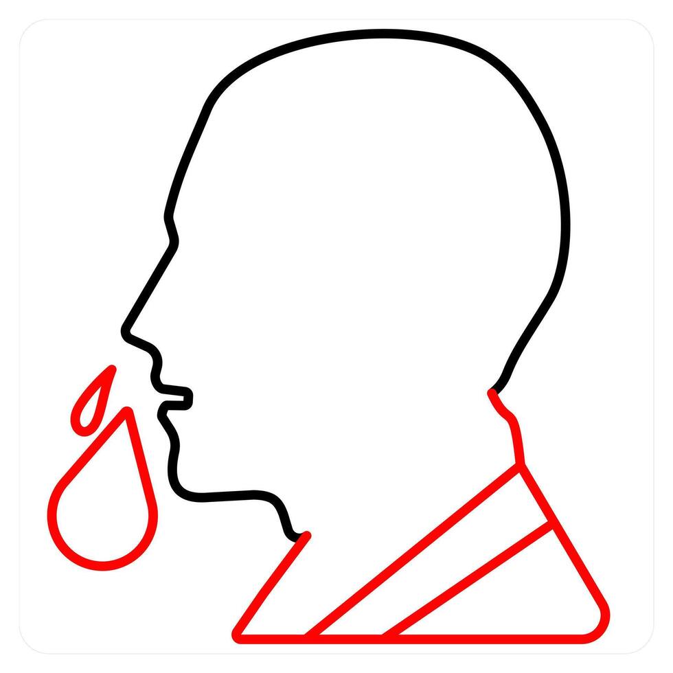 Runny Nose and disease icon concept vector