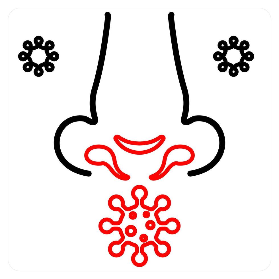 Allergy and nose icon concept vector