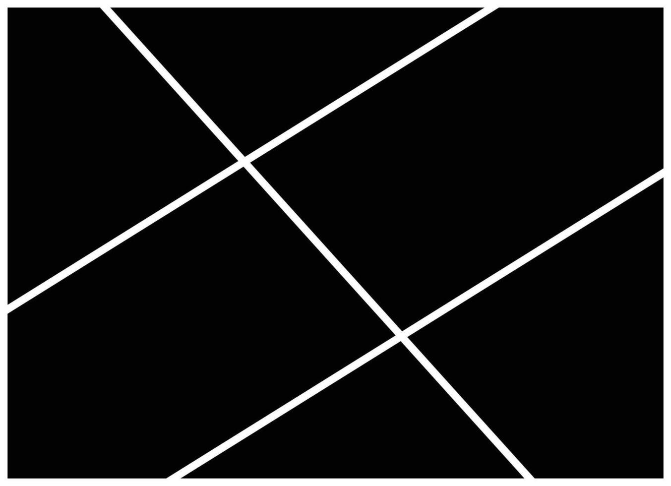 6 Collage photo template. Empty black collage for mood board and presentation. grid mosaic pattern for picture display. vector