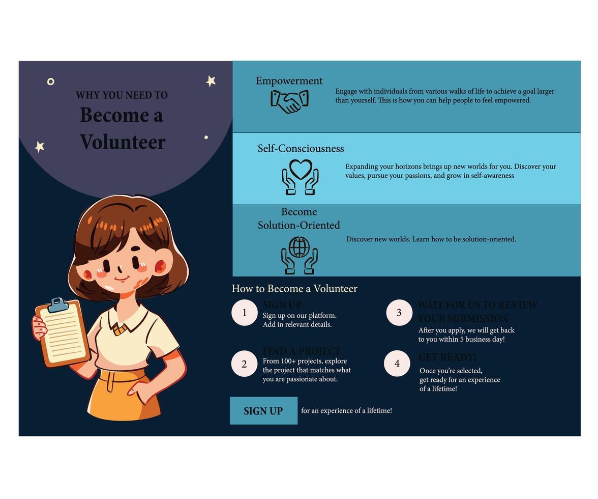 International Volunteer Day Hand Drawn vector