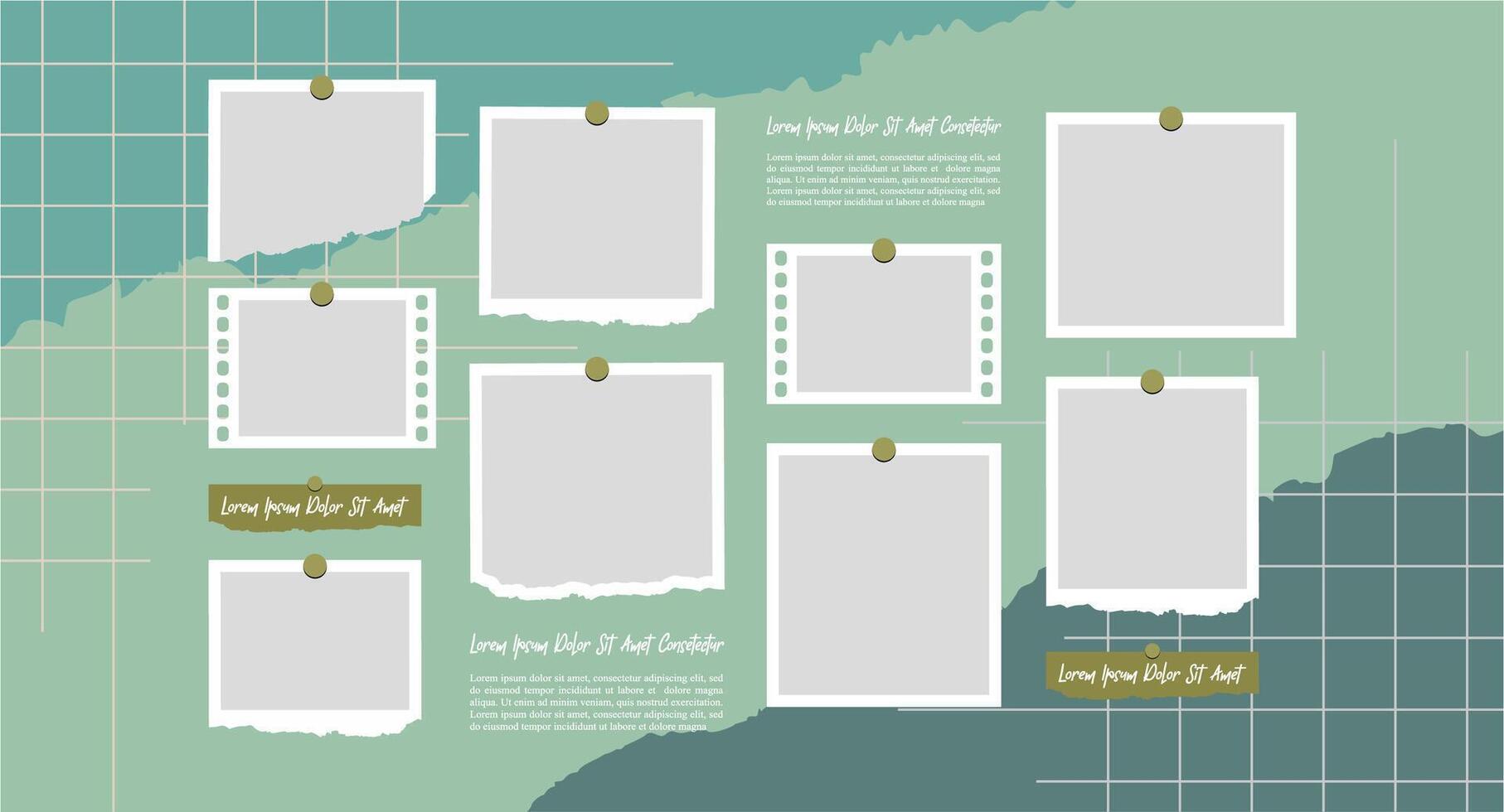 photo frames set with text space vector