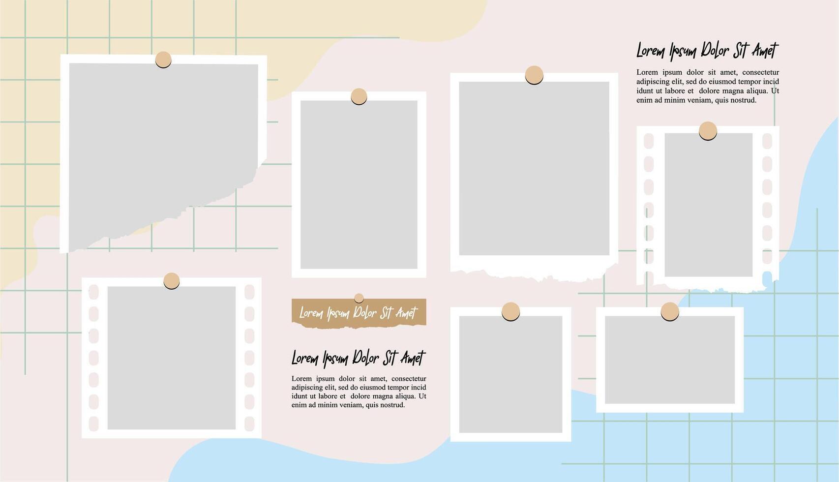 Board Collage photo effect vector