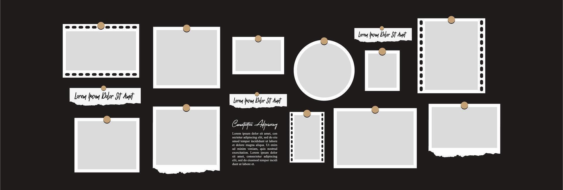 Creative Pictures or photos frame collage vector