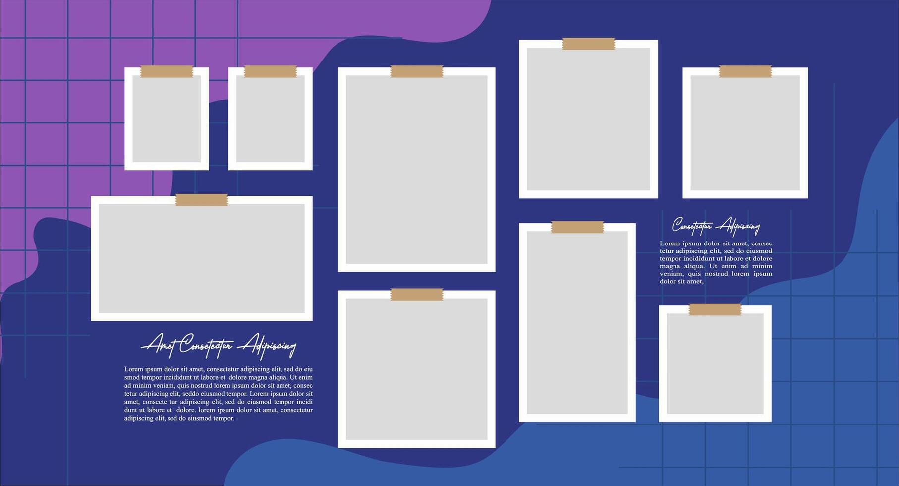 Blanck photo frame collage collection vector