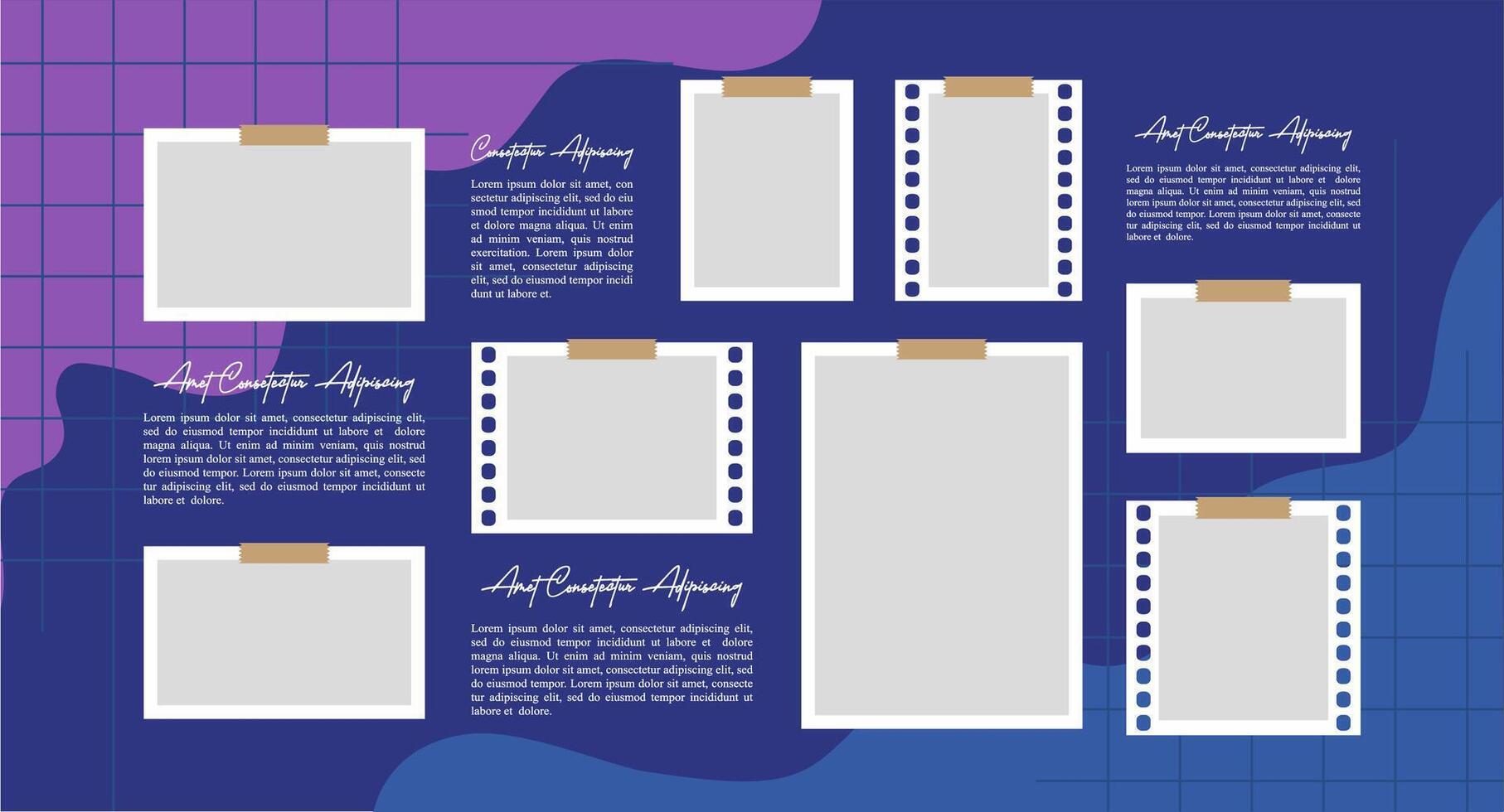photo frame collage template vector