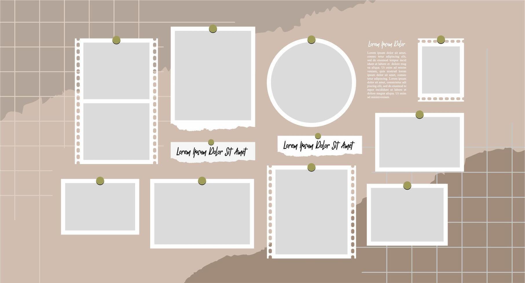 Picture Photo collage theme vector