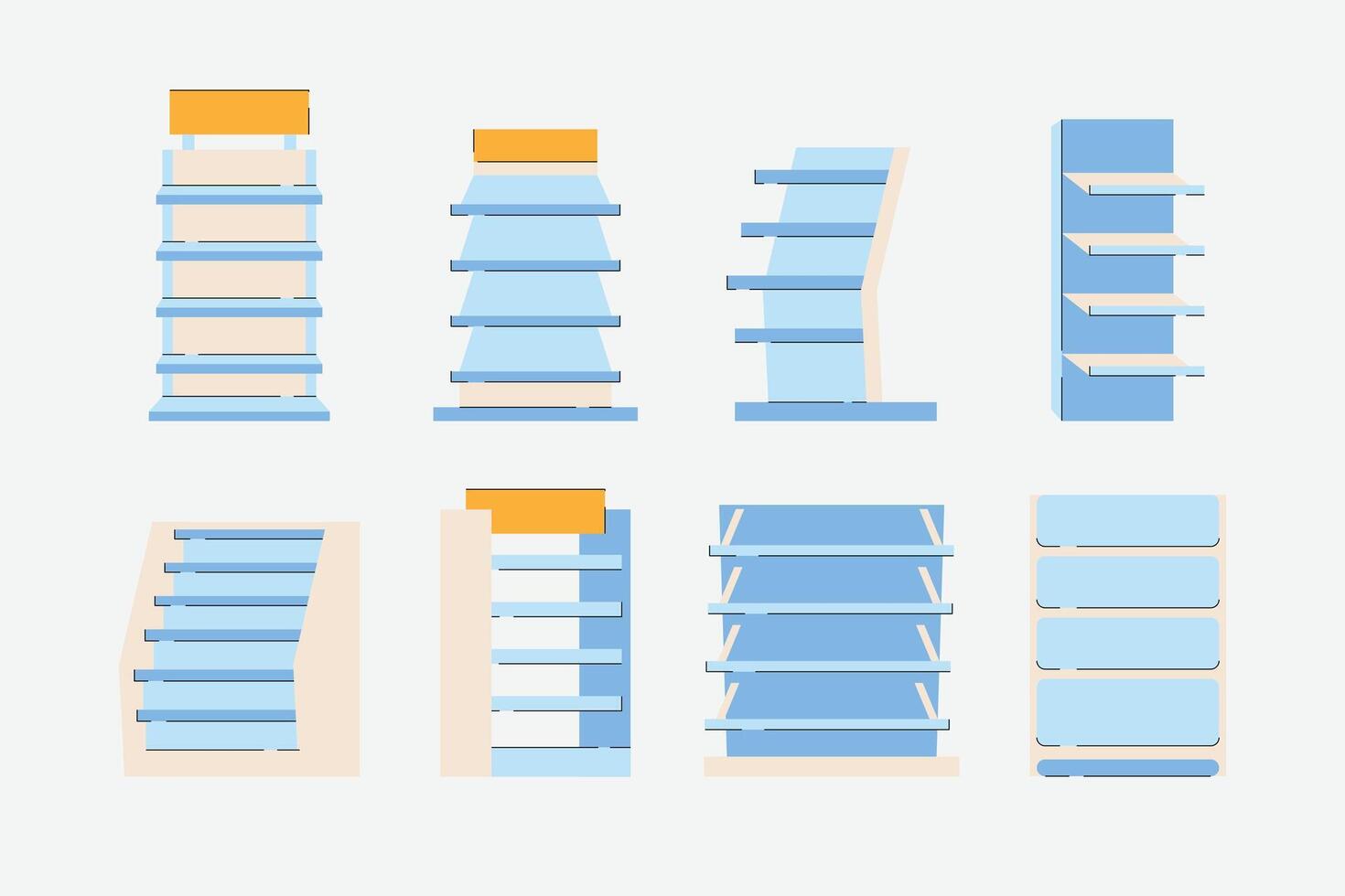 Shelves rack illustration vector