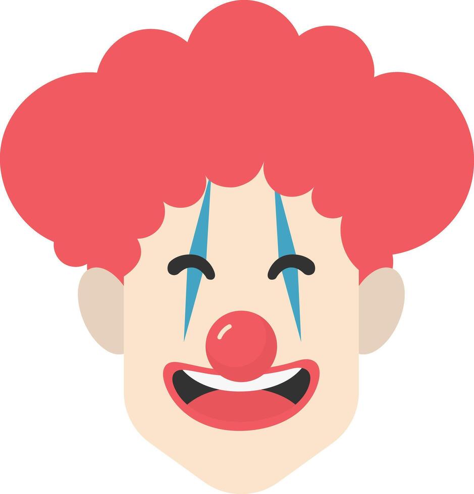 Fun CLown Mask on White Background vector