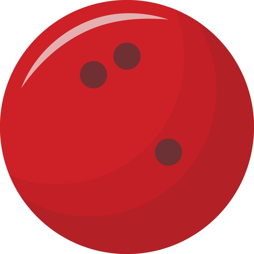 Bowling Ball Illustration with Red Color vector
