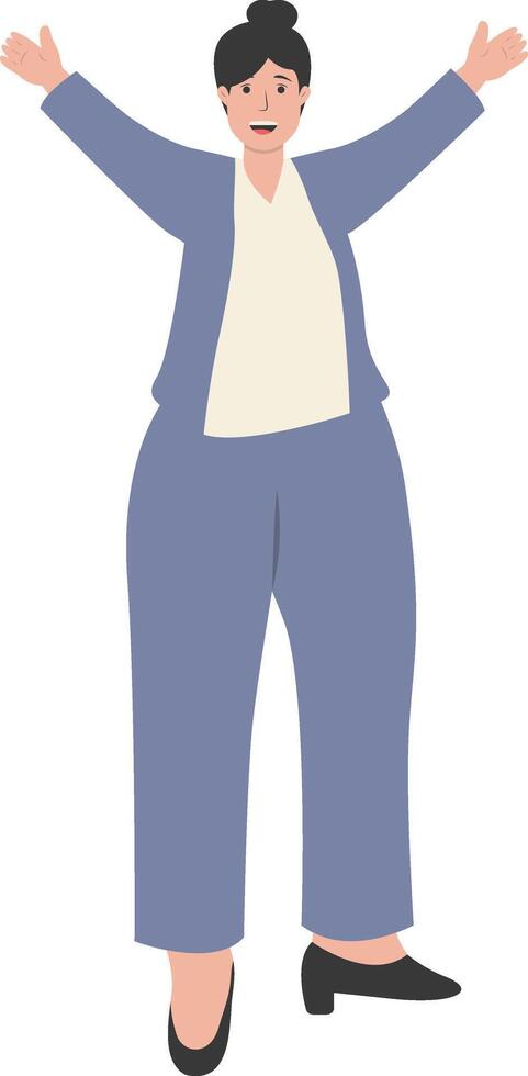 Business Women Character on White Background vector