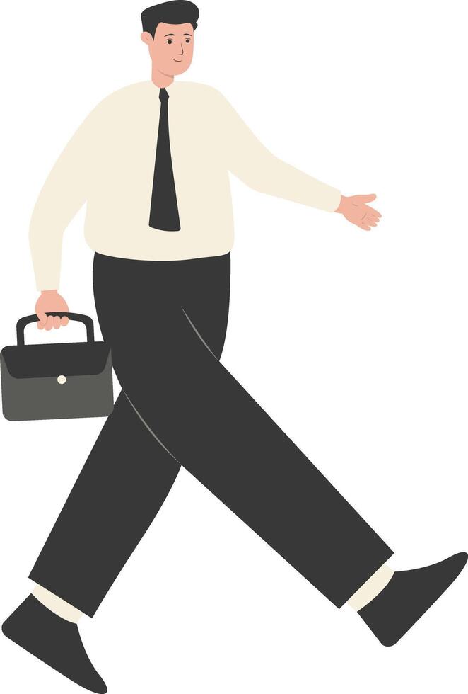 Business Male with Briefcase vector