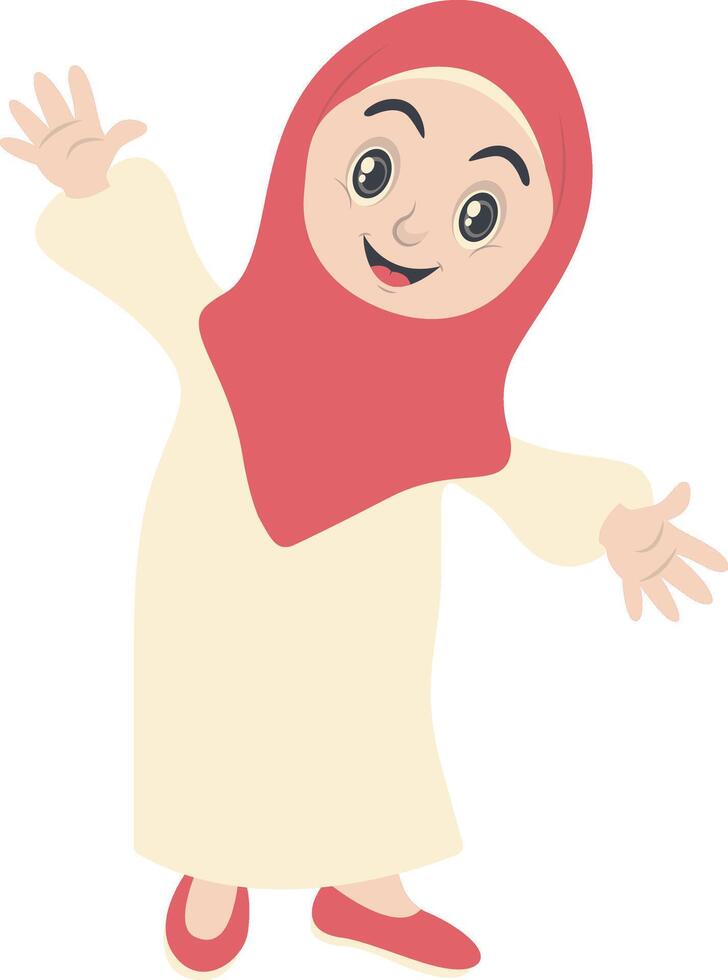 Happy Muslim Character vector