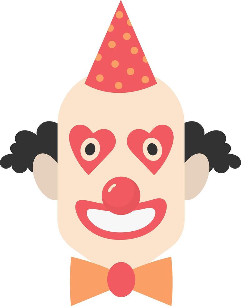 Smile Clown Mask with Cute Hat vector