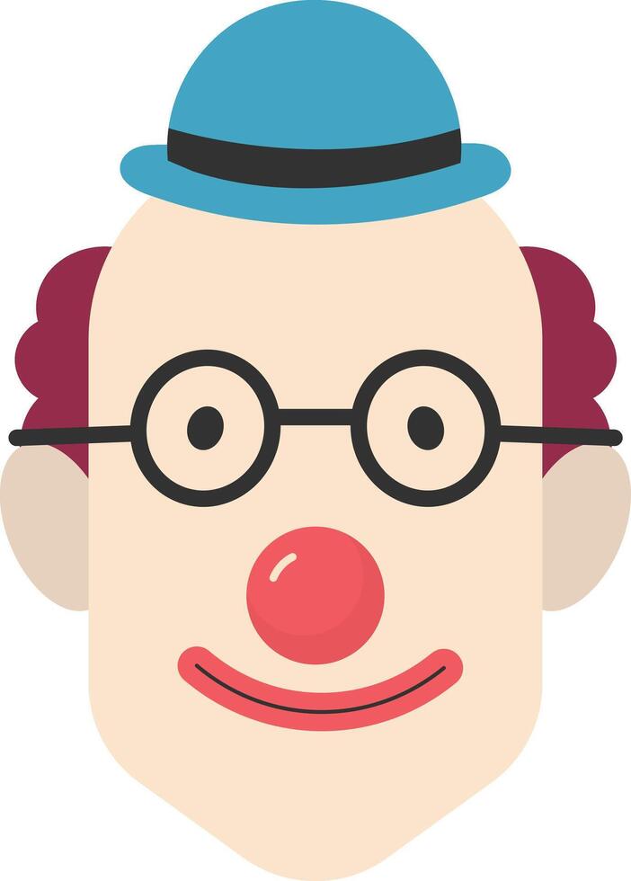 Cute Clown Mask with Hat vector