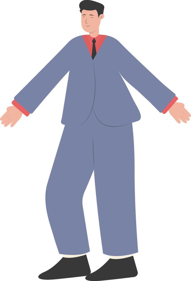 Illustration of Businessman in Office Uniform vector