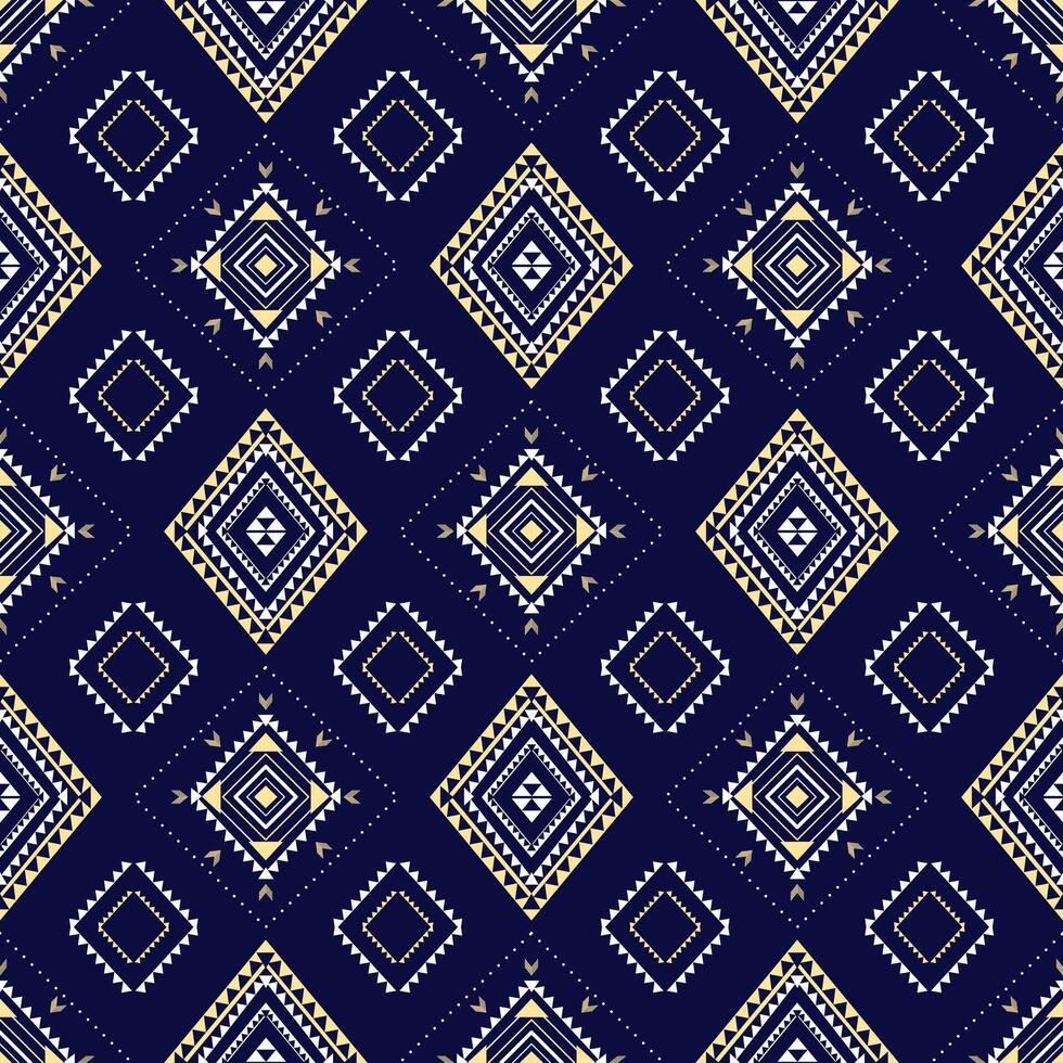 a blue and gold geometric pattern with diamonds vector