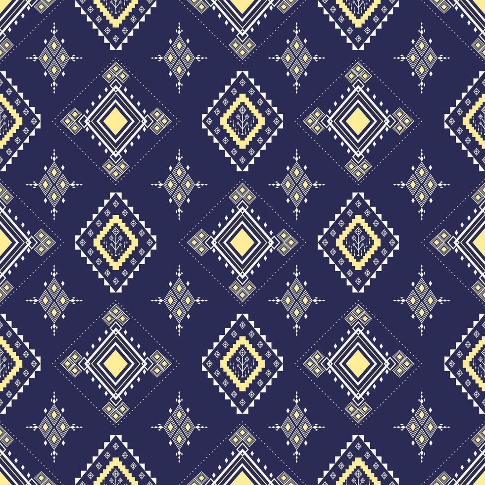 a blue and yellow geometric pattern vector