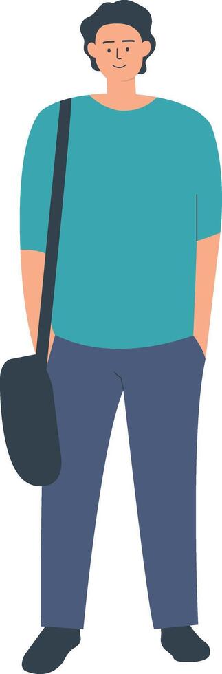 Male Student Character Illustration vector