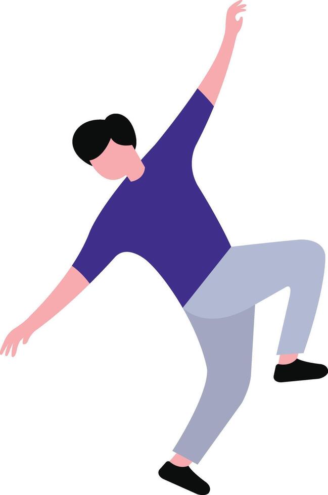 Guy Dancer Illustration on White Background vector