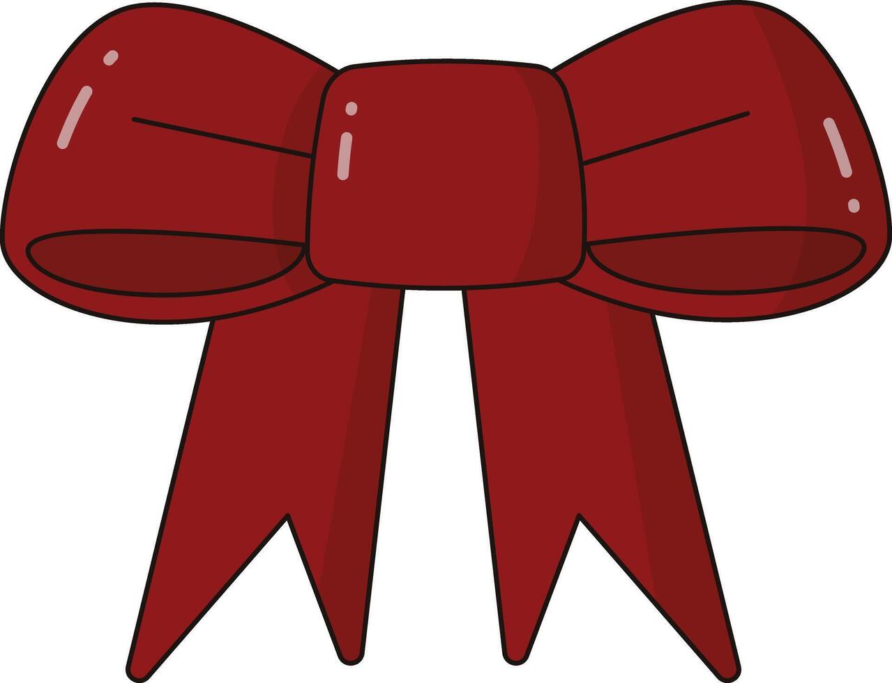 Cute Red Ribbon Illustration for Easter Day Celebration vector