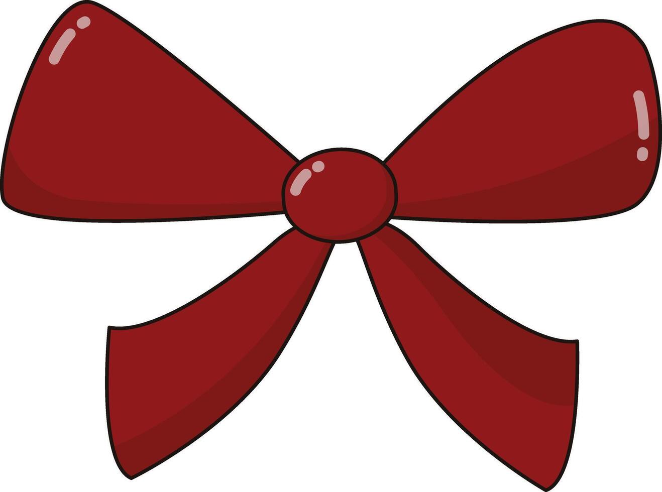 Cute Red Ribbon Illustration for Easter Day Celebration vector