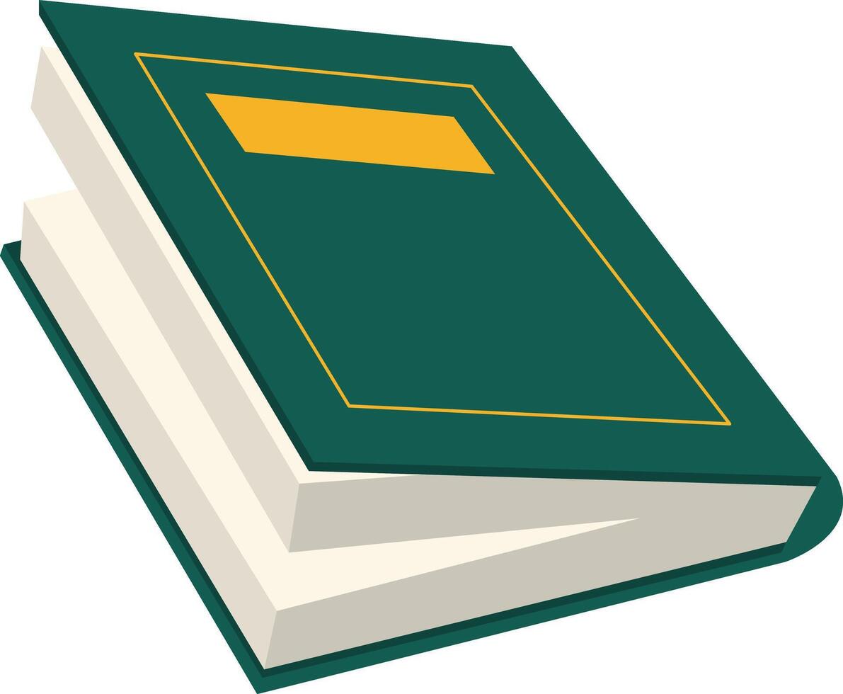Reading book in half open position vector