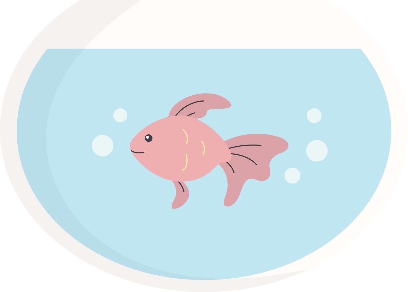 Cute fish on the aquarium, nowruz day element vector