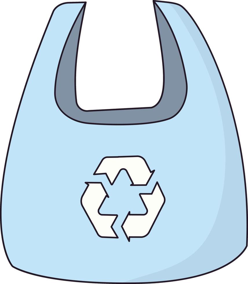 Bag with Recycle Symbol vector