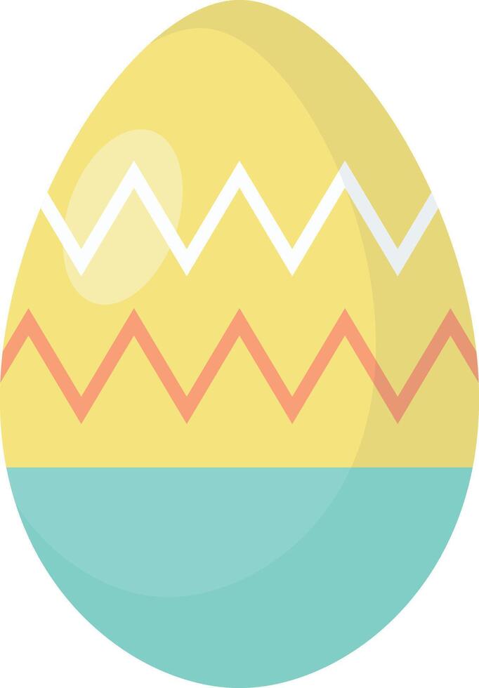 Easter Eggs with Yellow Color and Simple Design vector