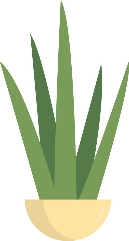Grass on the pot. nowruz day element vector