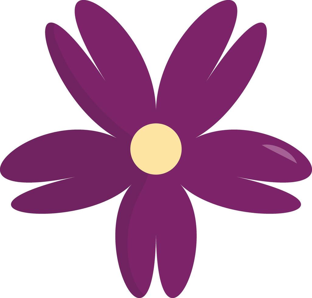 Purple Flower with Five Petals vector