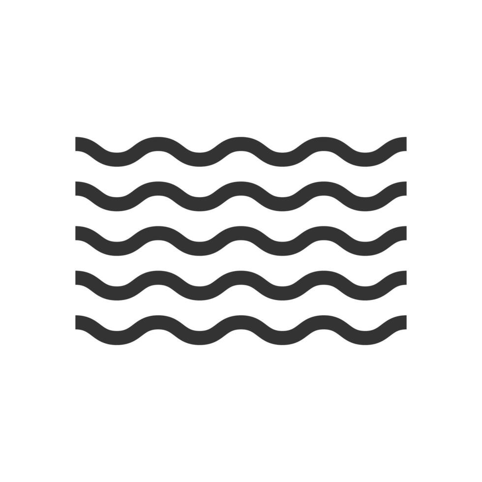Simple waves doodle icon isolated illustration. vector