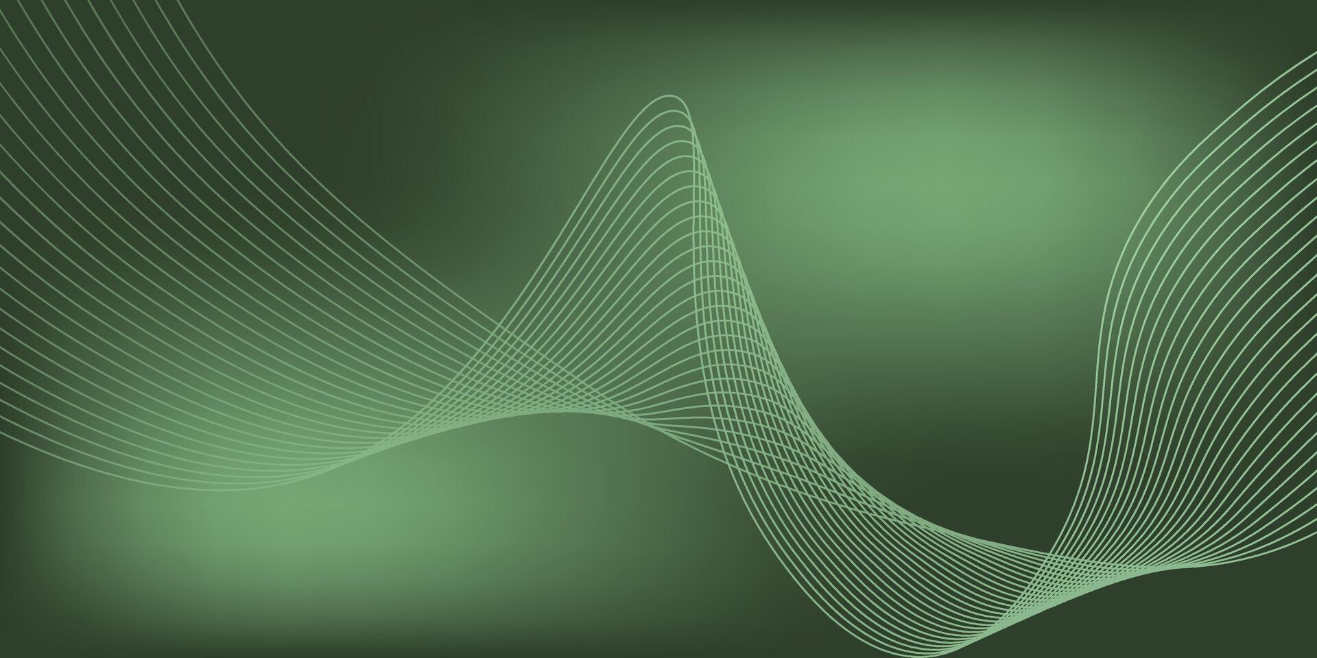 A Green and White wavy line Background vector
