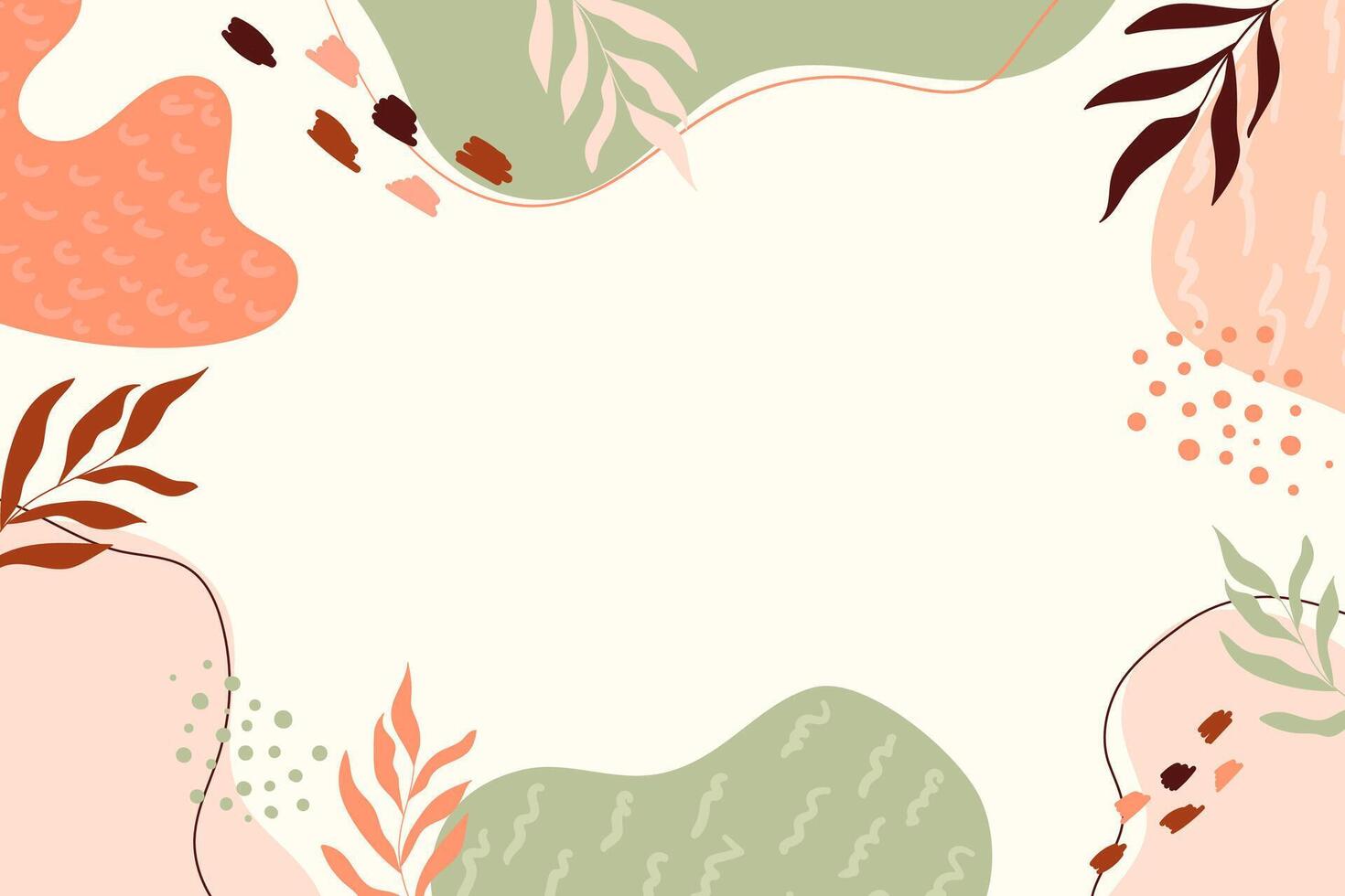 Abstract art background with organic shapes. Nature trendy minimal background for prints, banner, presentation, poster, wall art vector