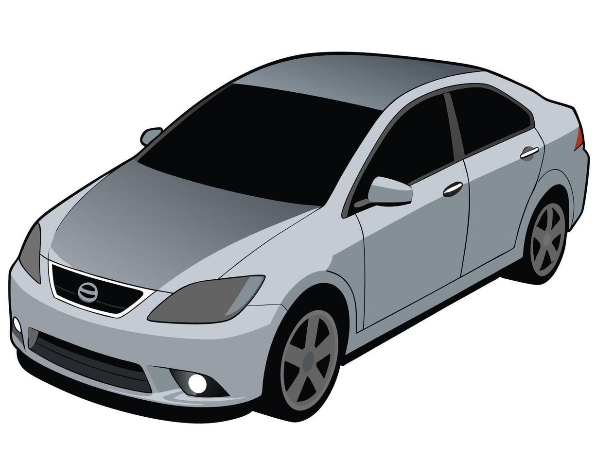 A cartoon car on a white background vector
