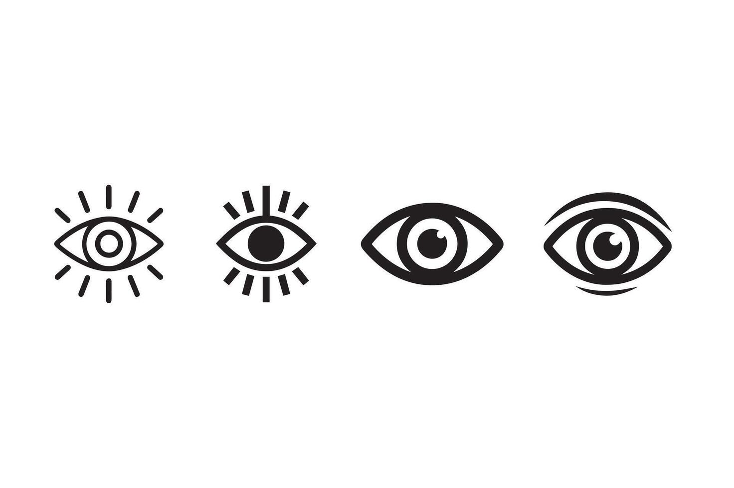 Stylized Eye Icon Set vector