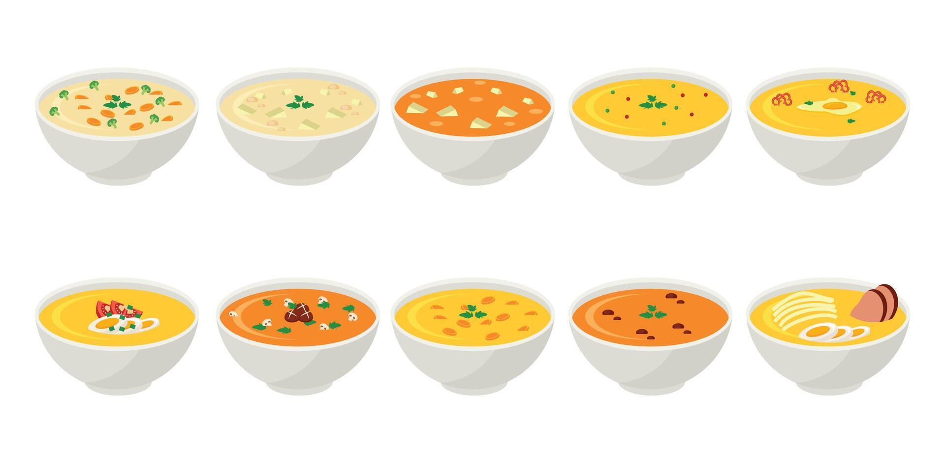 Flat Soup Art vector