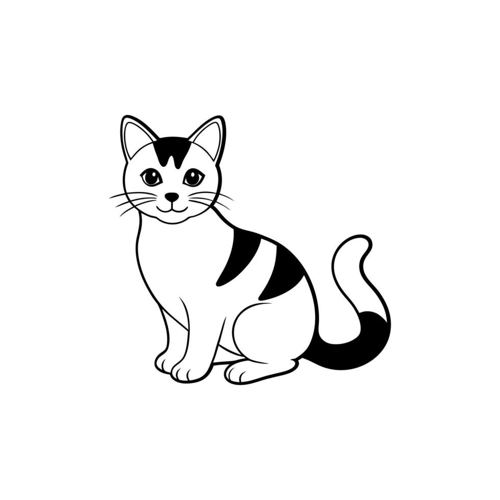 Beautiful and cute cat design vector