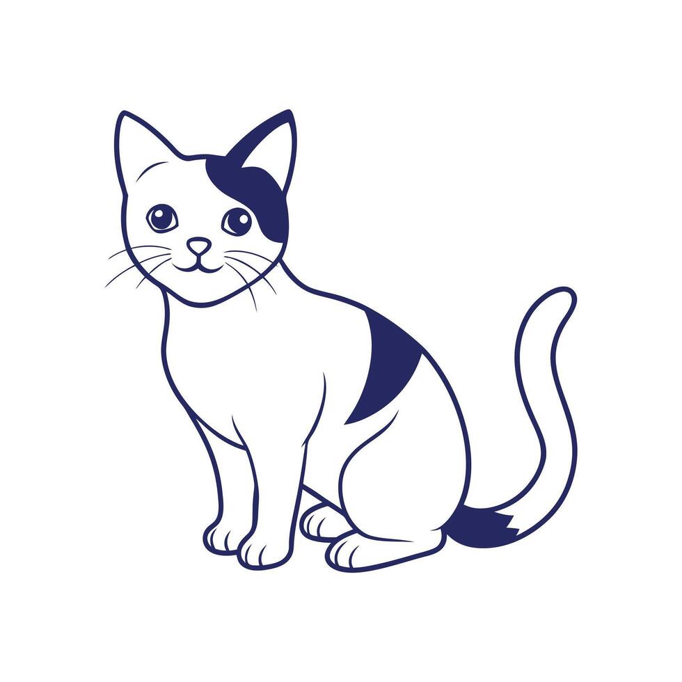 Beautiful cat design with white background vector