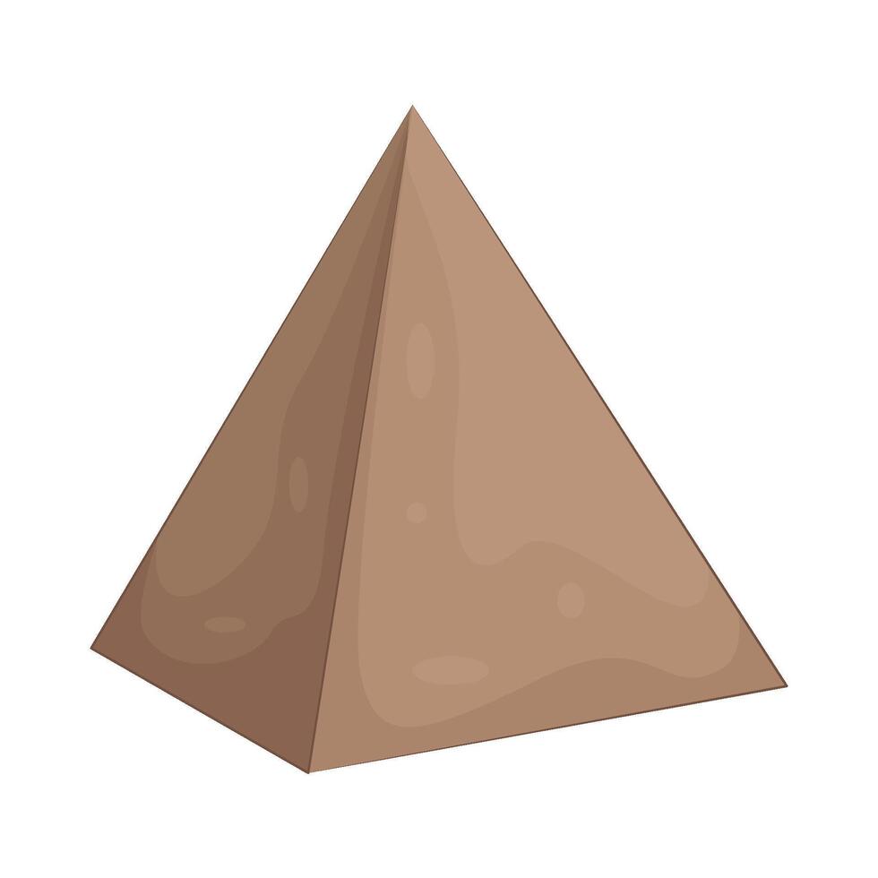 Illustration of origami pyramid vector