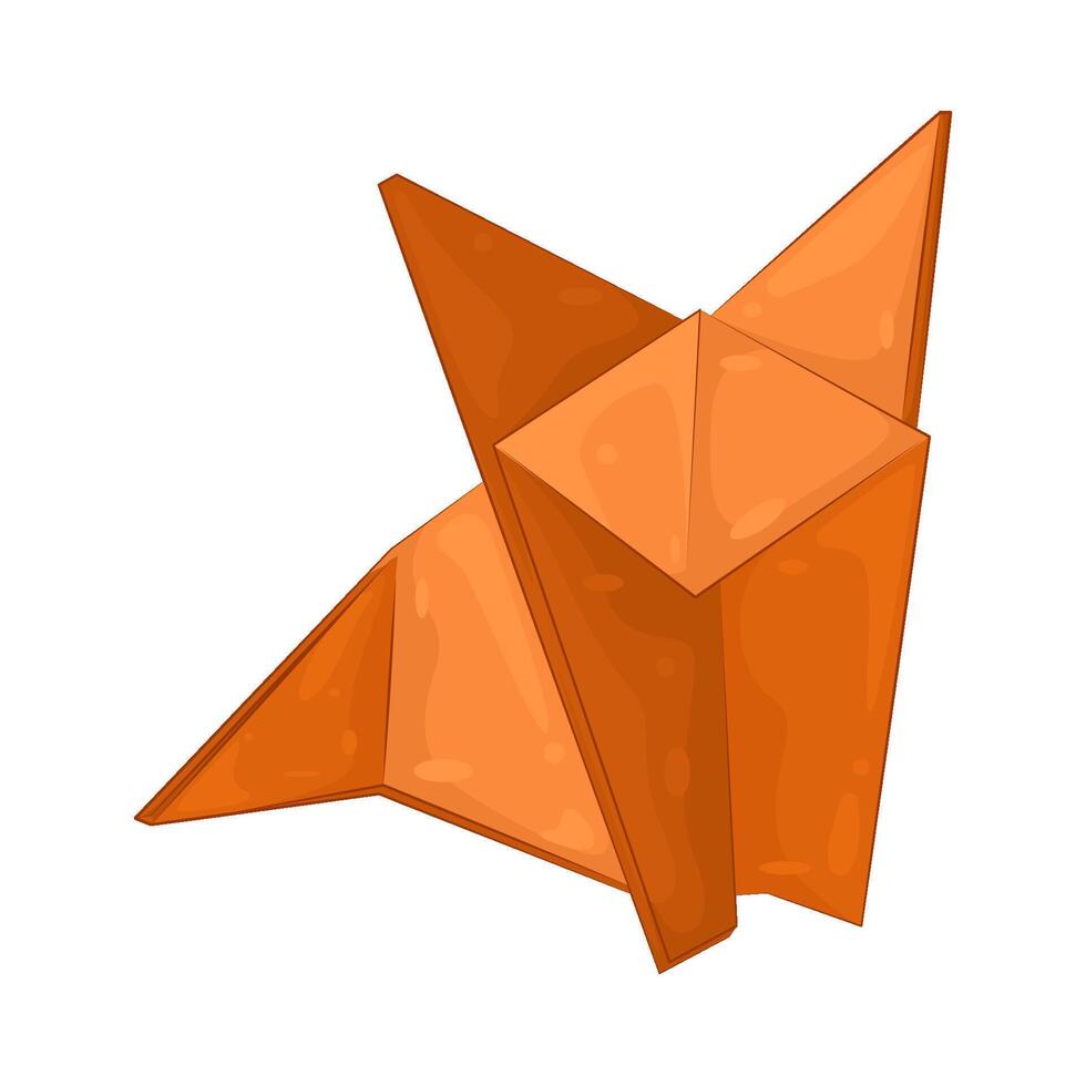 Illustration of origami fox vector