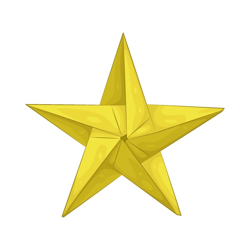 Illustration of origami star vector