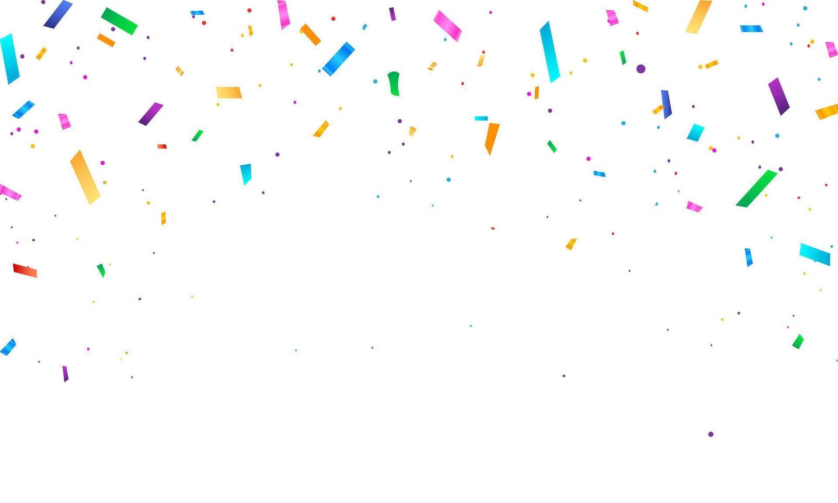 colorful confetti. Shiny ribbons falling on background. Falling colorful confetti flat design seamless pattern background isolated vector