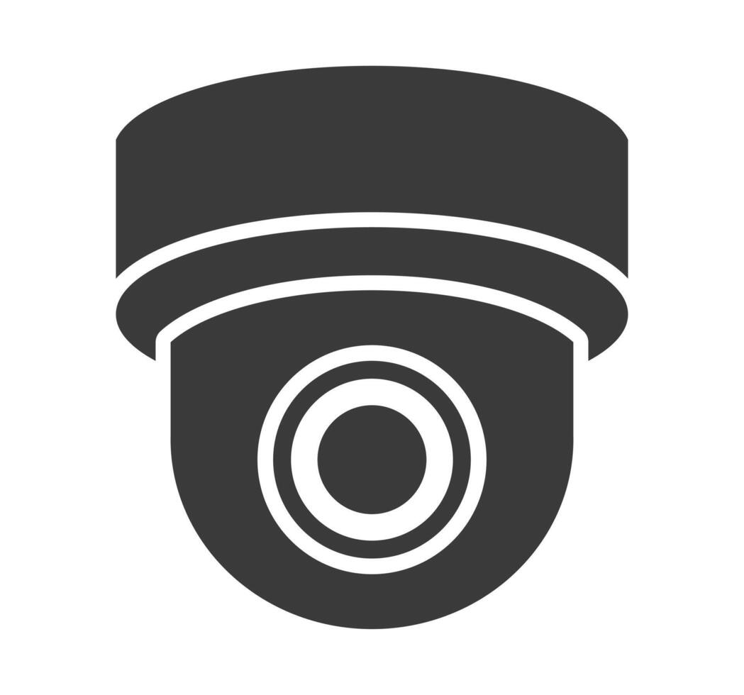 CCTV security camera icon. Security cameras in use symbol. Fixed CCTV camera logo sign. illustration image. Isolated on white background. vector
