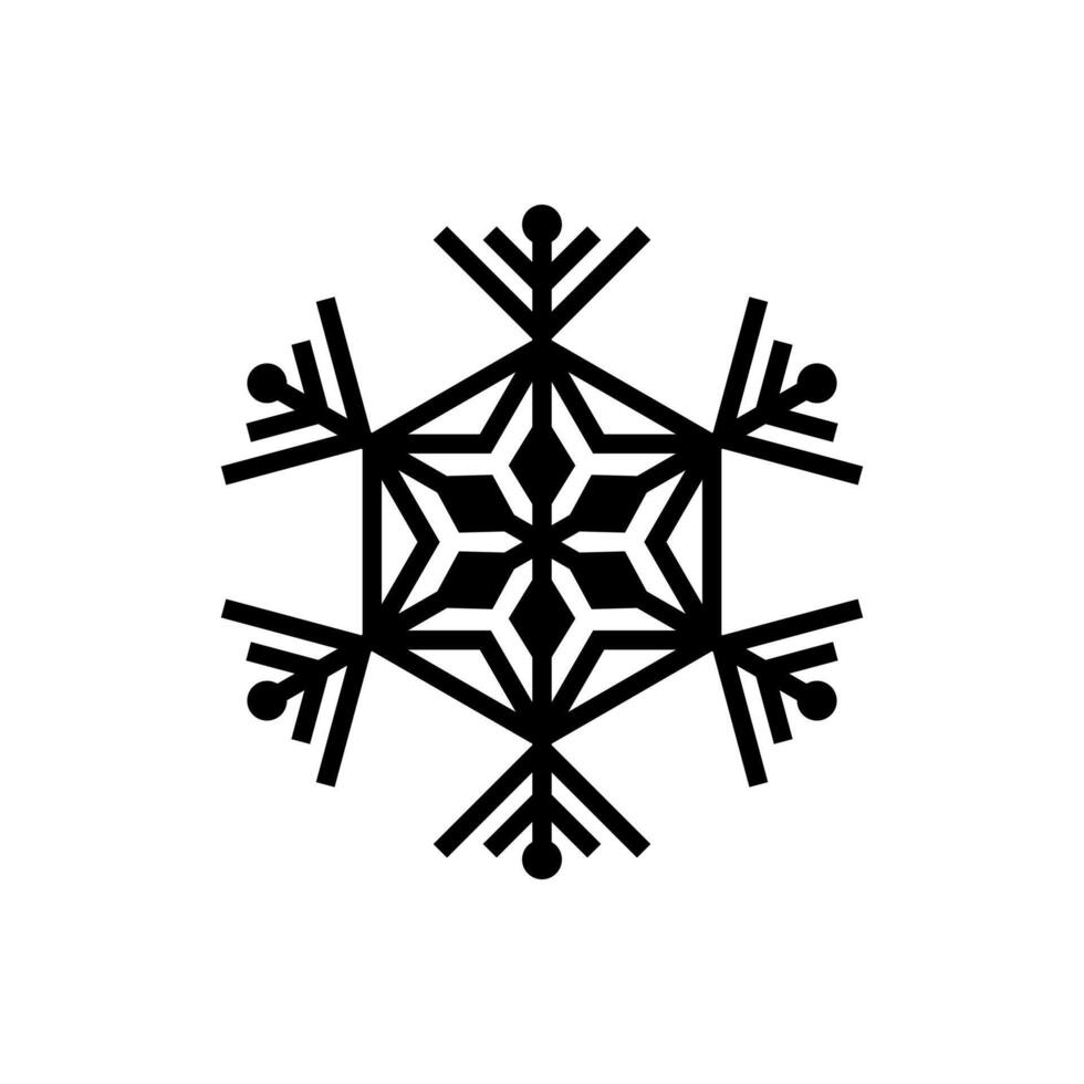 Six Star Snowflakes for Graphic Design vector
