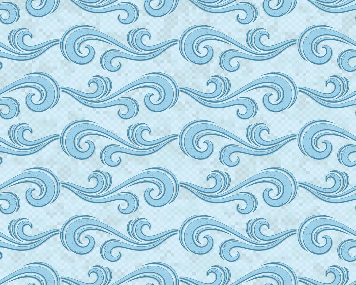 The seamless pixel background with wave. vector