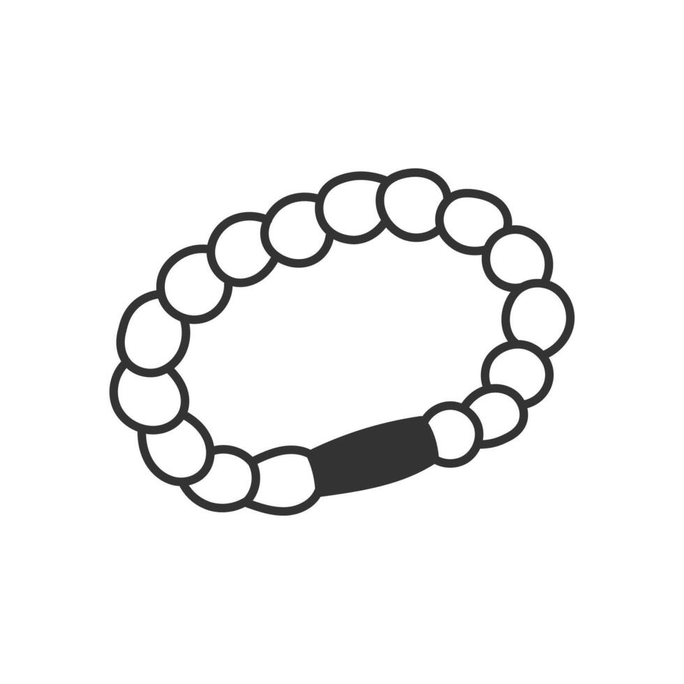 Bead Bracelet Line Icon vector