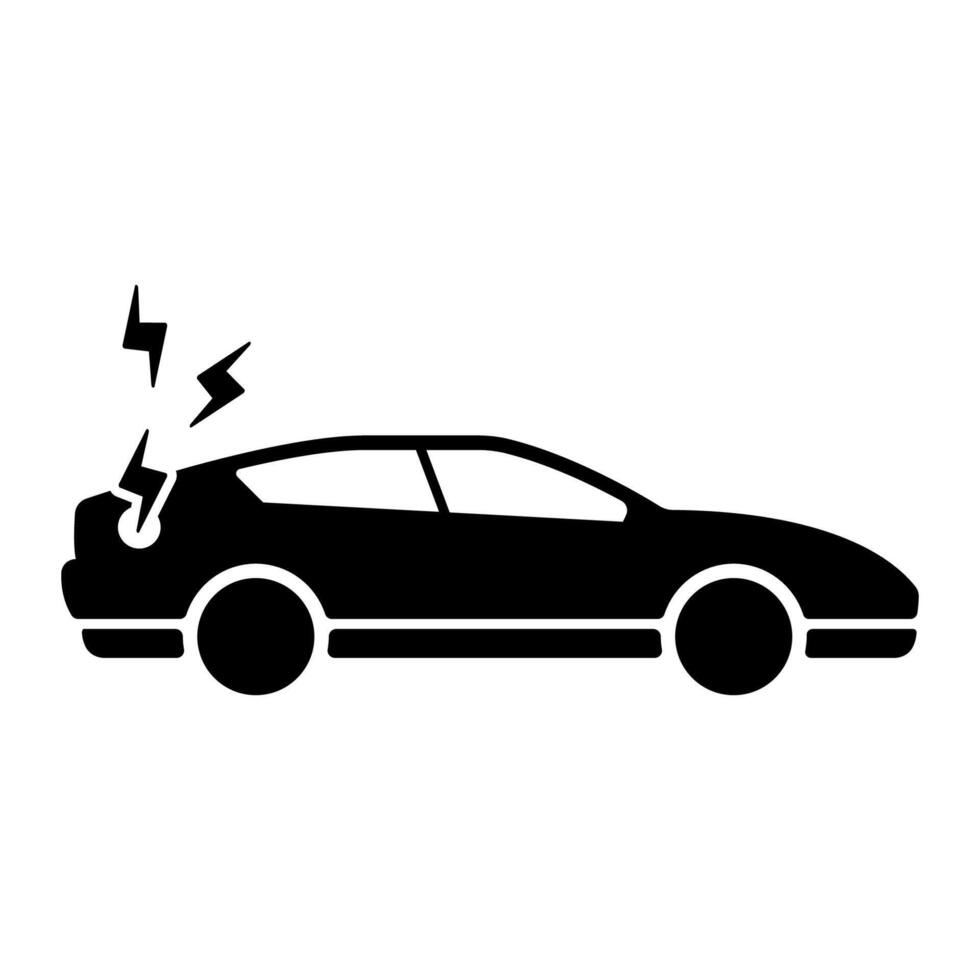 Simple icon electric car vector